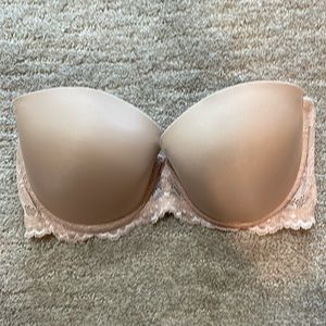 On Gossamer Beautifully Basic Strapless Bra G3162 32 DD